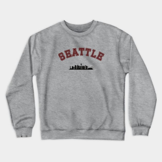 Seattle Skyline Crewneck Sweatshirt by High Altitude